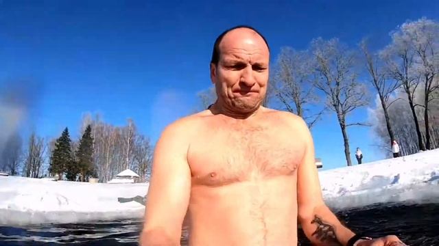 -19C Maudynės eketėje 2021 vas6 I Ice hole swimming I Lithuania Kupiškis Pyragiai смотреть онлайн