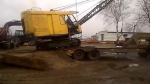 Драглайн Э-652, погрузка на тралл
