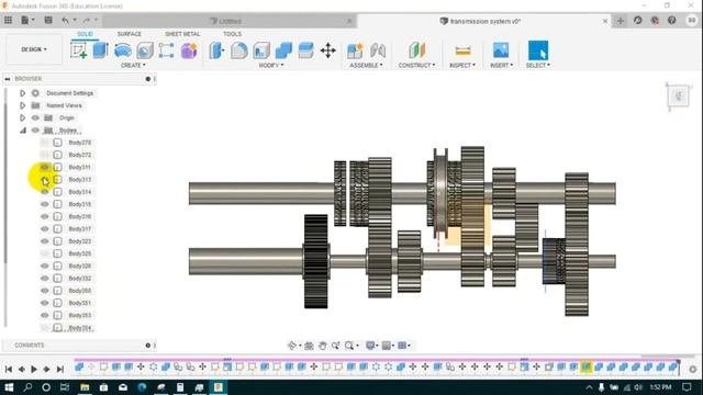 How to Create - Manual Transmission System Design in Autodesk Fusion 360 Part 4 смотреть онлайн