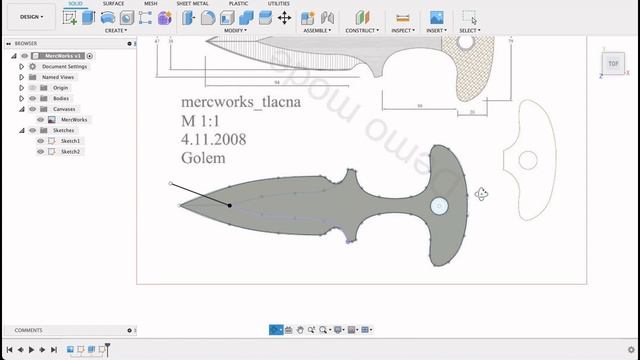 Fusion 360 tutorial: Create Simple Knife in Fusion 360 смотреть онлайн