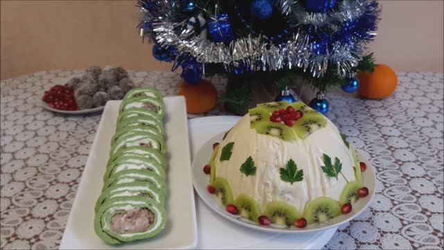 НЕПОВТОРИМЫЙ ВКУС и КРАСОТА салата удивит ваших ГОСТЕЙ!!Шпинатный закусочный рулет на Новый Год смотреть онлайн