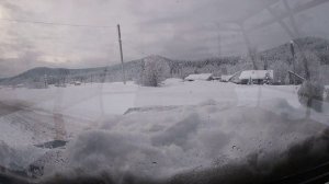 Утаптывание снега гусеницами, вездеходом на гидравлике