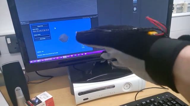 Low Cost VR Glove + Unity SerialPort Script