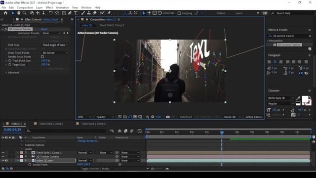 How to attach images videos or text to walls in - After Effects tutorial | 3D Camera tracking смотреть онлайн