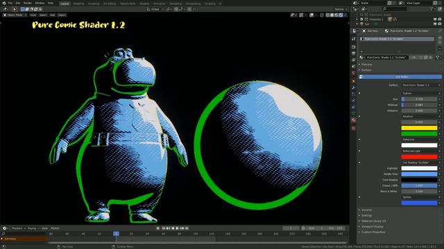 Pure-Comic Shader 1.2 Released, Blender 2.83(EEVEE) смотреть онлайн