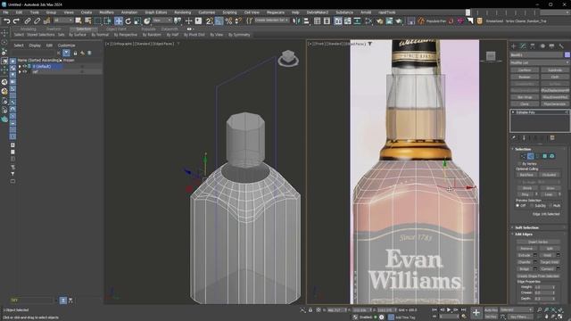 [3dsmax Q&A] 사각에서 원, 그리고 8각으로 단면이 바뀌는 위스키 병 모델링 접근? смотреть онлайн