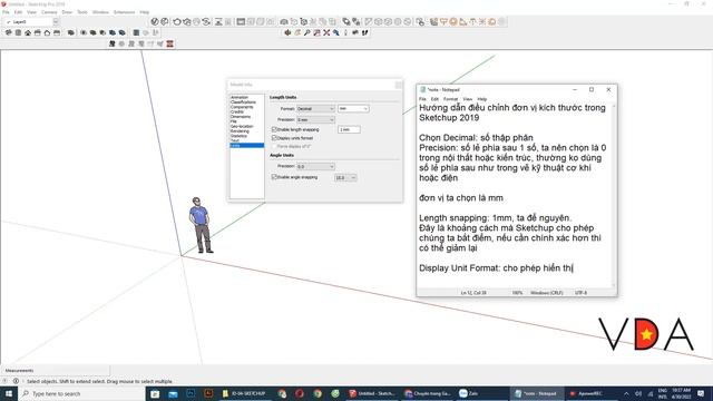 Hướng dẫn thay đổi đơn vị đo trong Sketchup. смотреть онлайн
