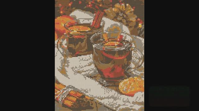 Отшив проекта набора Вышивочка "Чай, мандарин и корица"2 смотреть онлайн