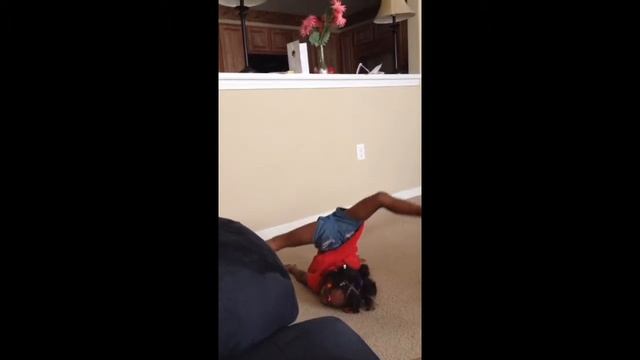 Nya Practicing Her Gymnastics