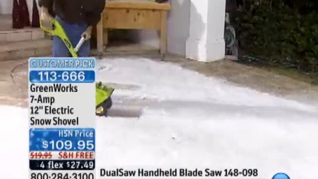 GreenWorks 7-Amp 12 Electric Snow Shovel