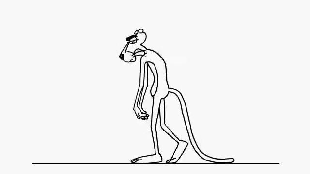 Pink Panther Sad Walk | Digital Hand-drawn 2D Animation Assignment смотреть онлайн
