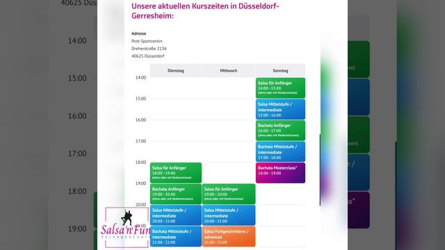 Bachata course Düsseldorf. Attend one of our 19 courses per week. Salsa n Fun . смотреть онлайн