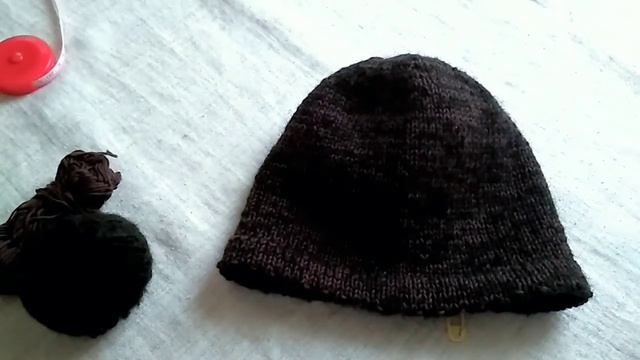 MaTusy. About Knitting. Dark Hat. Easy Pattern. Простая шапочка из микса хлопка и пушистой пряжи.