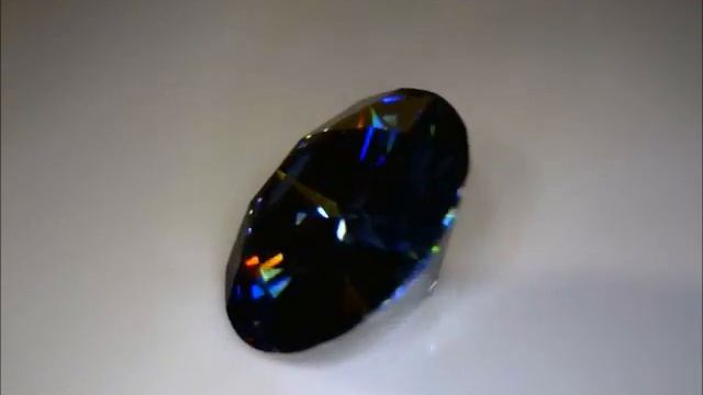 Extemely Rare Fine Blue Moissanite Round Brilliant - Unreated, Unenhanced смотреть онлайн