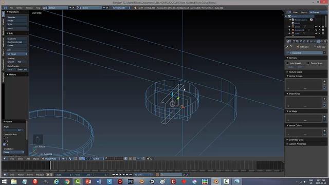 Blender: Modeling My Guitar Drawing (Part 1 of 8) смотреть онлайн