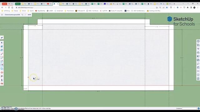 Sketchup for Schools-330 Floorplan-The wall. Offset tool, push/pull 8' смотреть онлайн