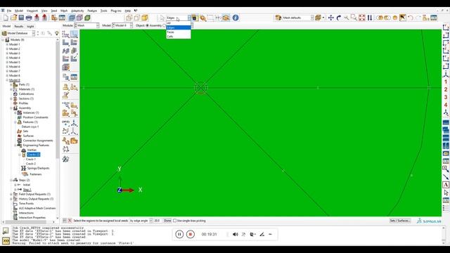 ABAQUS tutorial EP015 | How to make through thickness crack on plate смотреть онлайн