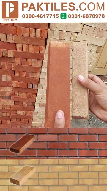 Red and Yellow Gutka Bricks Wall Tiles Colour in Lahore Pakistan #gutka #tiles смотреть онлайн