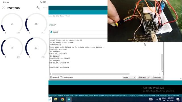 Heart rate and temperature measurement using MAX30102 and Blynk IoT cloud. смотреть онлайн