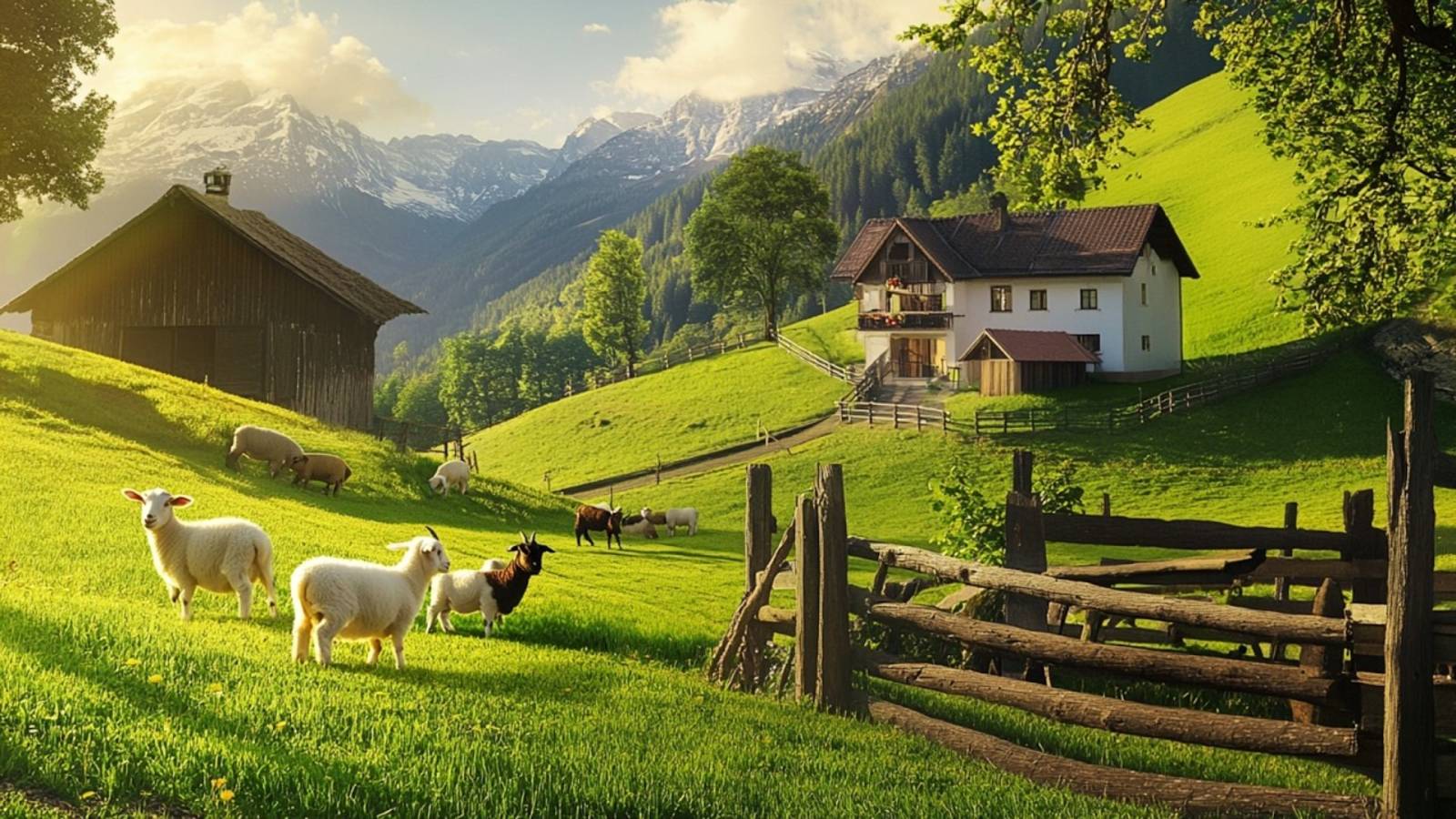 Швейцарская сельская местность - Расслабляющая прогулка по райски красивым швейцарским деревням смотреть онлайн