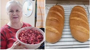 "Жизнь на пенсии".. Винегрет по заявке мужа. // Испекла батоны🥖🤗👍.