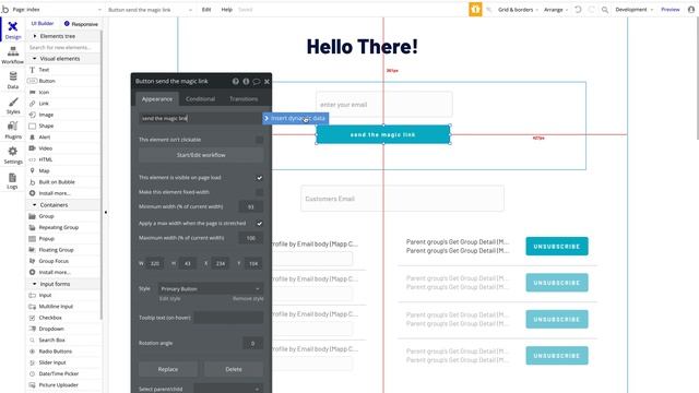 Bubble.io Authentication Magic Link
