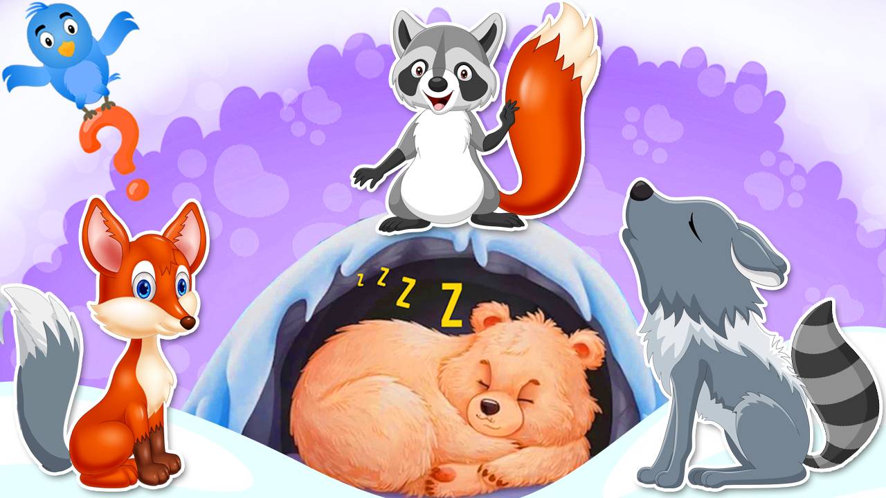 Мультики для детей - Животные зимой - Логика для детей - Зимняя викторина смотреть онлайн