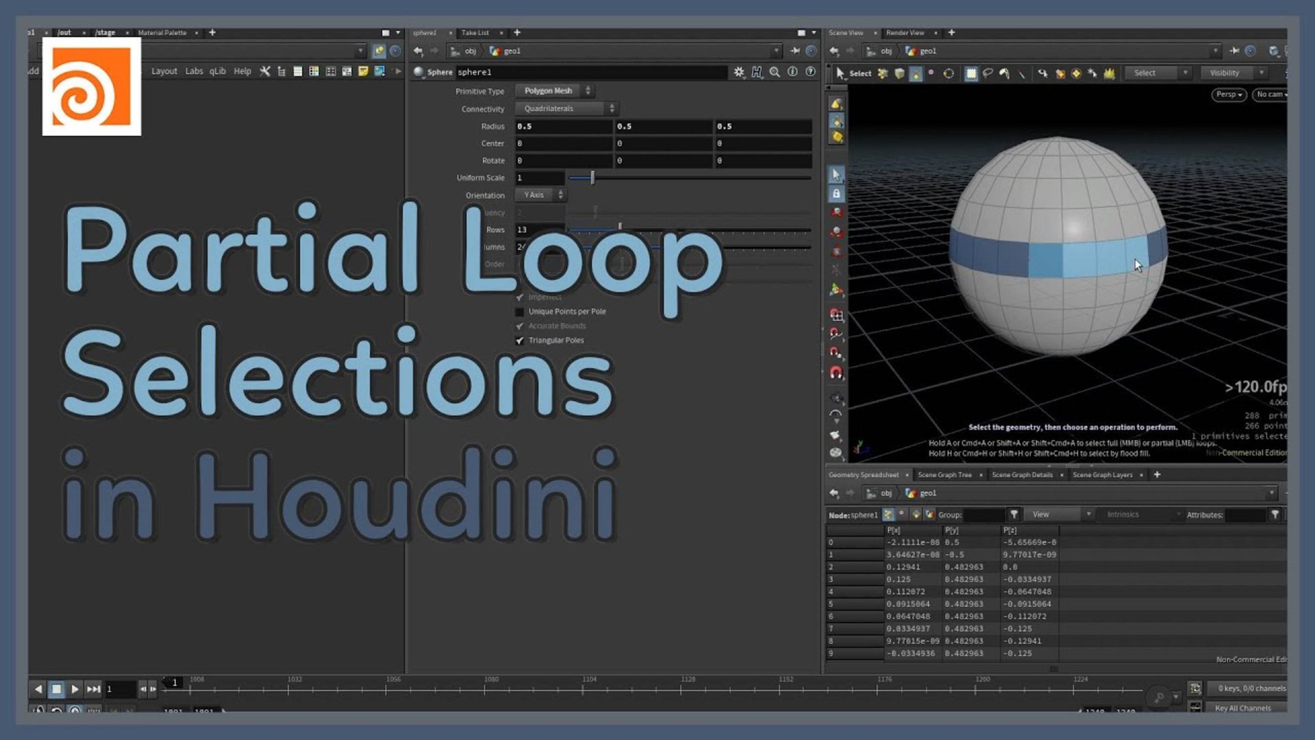 #86 Partial Loop Selections in Houdini смотреть онлайн