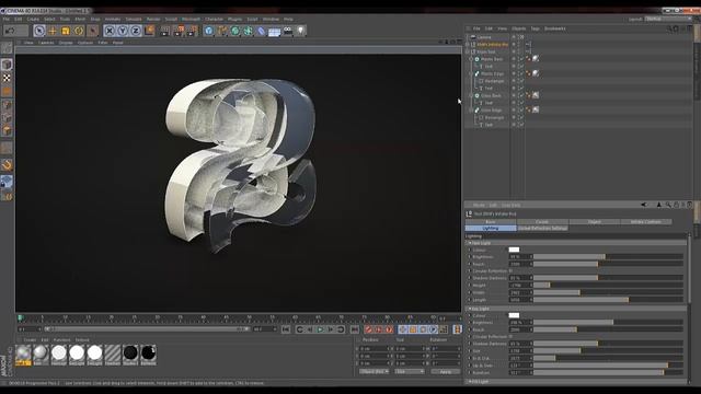 Cinema 4D Tutorial - Create a cool looking Plastic and Glass Type смотреть онлайн