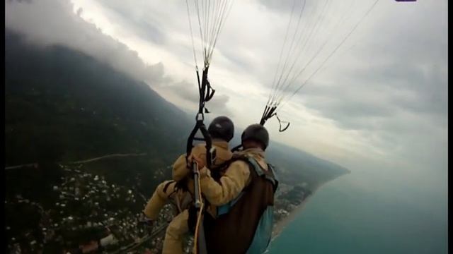 Гагра. Полет с Мамдзышхи на параплане