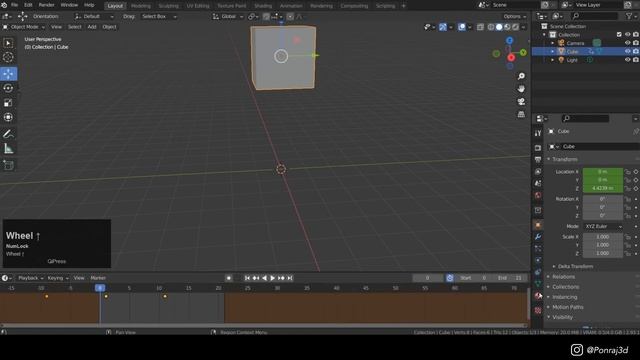 Animate in Negative frame range | Blender Tamil Tutorials | Tips смотреть онлайн