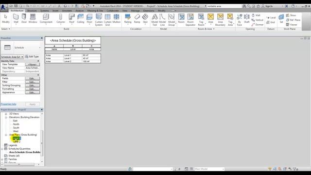 Revit 2014 - Quantities - Gross and Rentable Areas смотреть онлайн