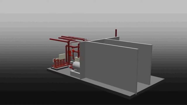 REVIT MEP 500gpm Fire pump room with transfer pump смотреть онлайн