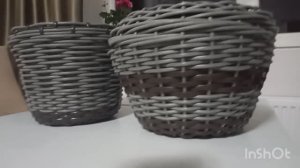 Кашпо из ротанга. Ротанг полутрубка или полумесяц - что выбрать? Переход на другой ротанг.