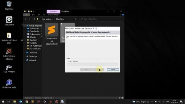 FluidSIM #1 - Installation af FluidSIM