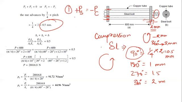 Analysis of Composite bar | SOM | Strength of Materials | Bolt & Nut Problem | Tamil смотреть онлайн