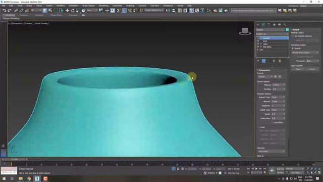3ds Max Eğitimi - Bölüm 5 Ders 7 - Vazo Çizimi, Chamfer ile Kenar Yumuşatma смотреть онлайн
