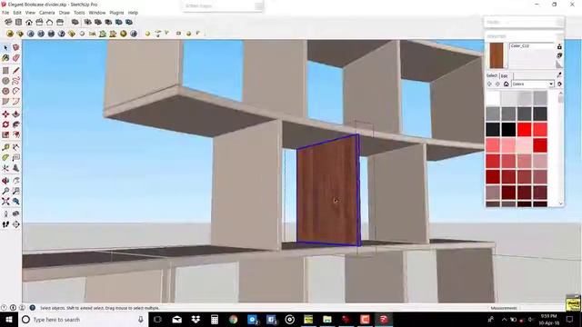 Sketchup - Easiest 3D Modeling - Elegant Bookcase Tutorial смотреть онлайн