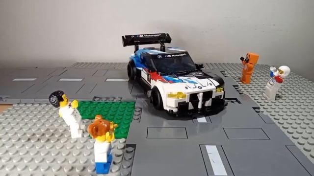 BMW m4 vs Lamborghini huracan (lego speed champions race stop motion) смотреть онлайн