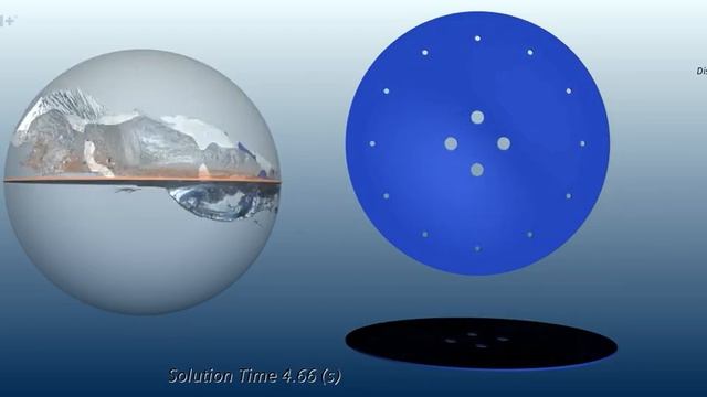 FSI Simulation of a spherical tank with a pierced diaphragm смотреть онлайн