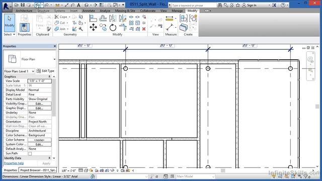 Autodesk Revit Architecture 2014 Tutorial | Split Wall смотреть онлайн