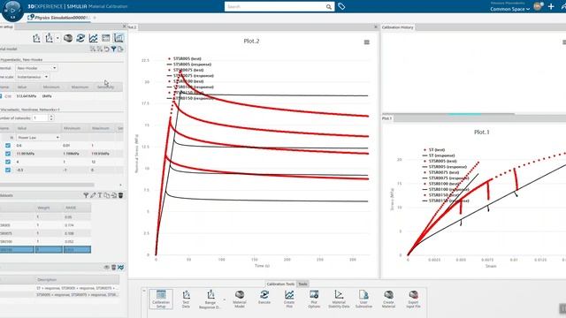 Calibrating plastic material with PRF non-linear viscoelasticity  in 3DEX Material Calibration App смотреть онлайн