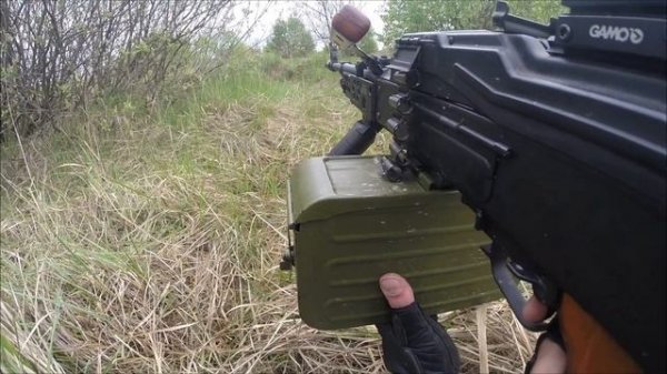 Пулеметный шквал (ПК, M249 Para). airsoft