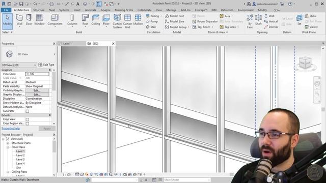 Advanced Curtain Walls in Revit Tutorial смотреть онлайн