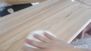 обработка ступени маслом.масло для #ступени , #ясень #лестница