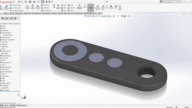 Surfacing Concept Study - SolidWorks Tutorial смотреть онлайн
