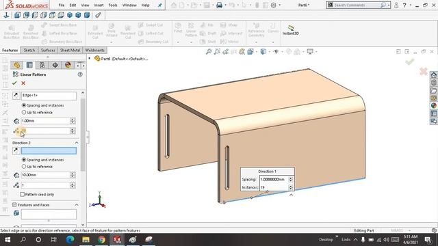 SOLID-WORKS Tutorial | DESIGN OF UPS COVER | SOLID WORK SHEET METALS смотреть онлайн