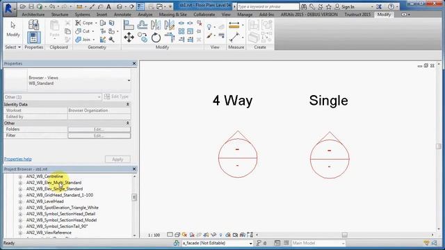 4 Way and 1 Way Elevation Markers in Revit смотреть онлайн