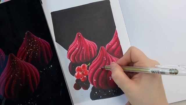 Рисуем маркерами пирожное в рамках марафона «Сочный арт». Тема: Фактура. Часть 2 смотреть онлайн