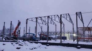 Болтовой ангар, крыша, стены. Фермы сервиса.